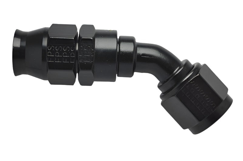 Fragola -6AN Real Street x 45 Degree Hose End Black For PTFE Hose - Black Ops Auto Works