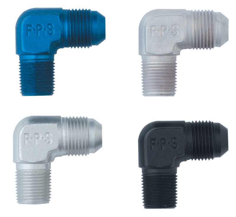 Fragola -6AN x 1/4 NPT 90 Degree Adapter - Black - Black Ops Auto Works