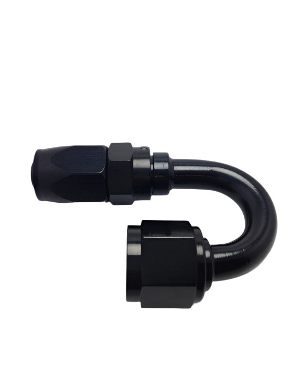 Fragola -6AN x 180 Degree Pro-Flow Hose End - Black - Black Ops Auto Works