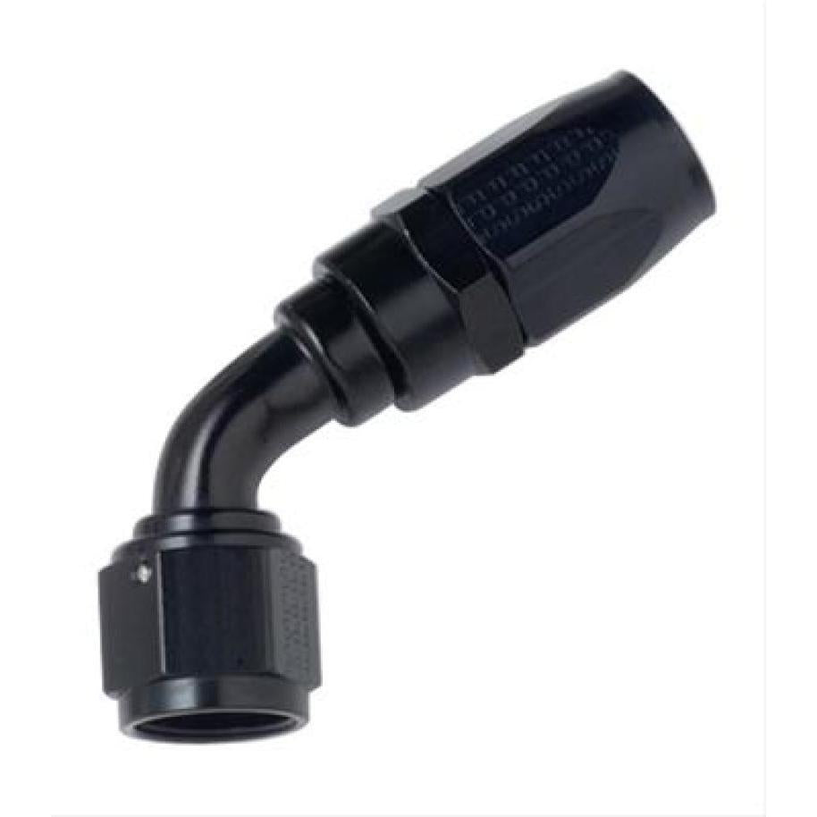 Fragola Fragola -6AN x 45 Degree P/S Hose End Aluminum - Black Only