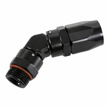 Load image into Gallery viewer, Fragola -6AN x 45 Degree x 3/4-16 (8) Hose End - Black Fragola FRA184568-BL