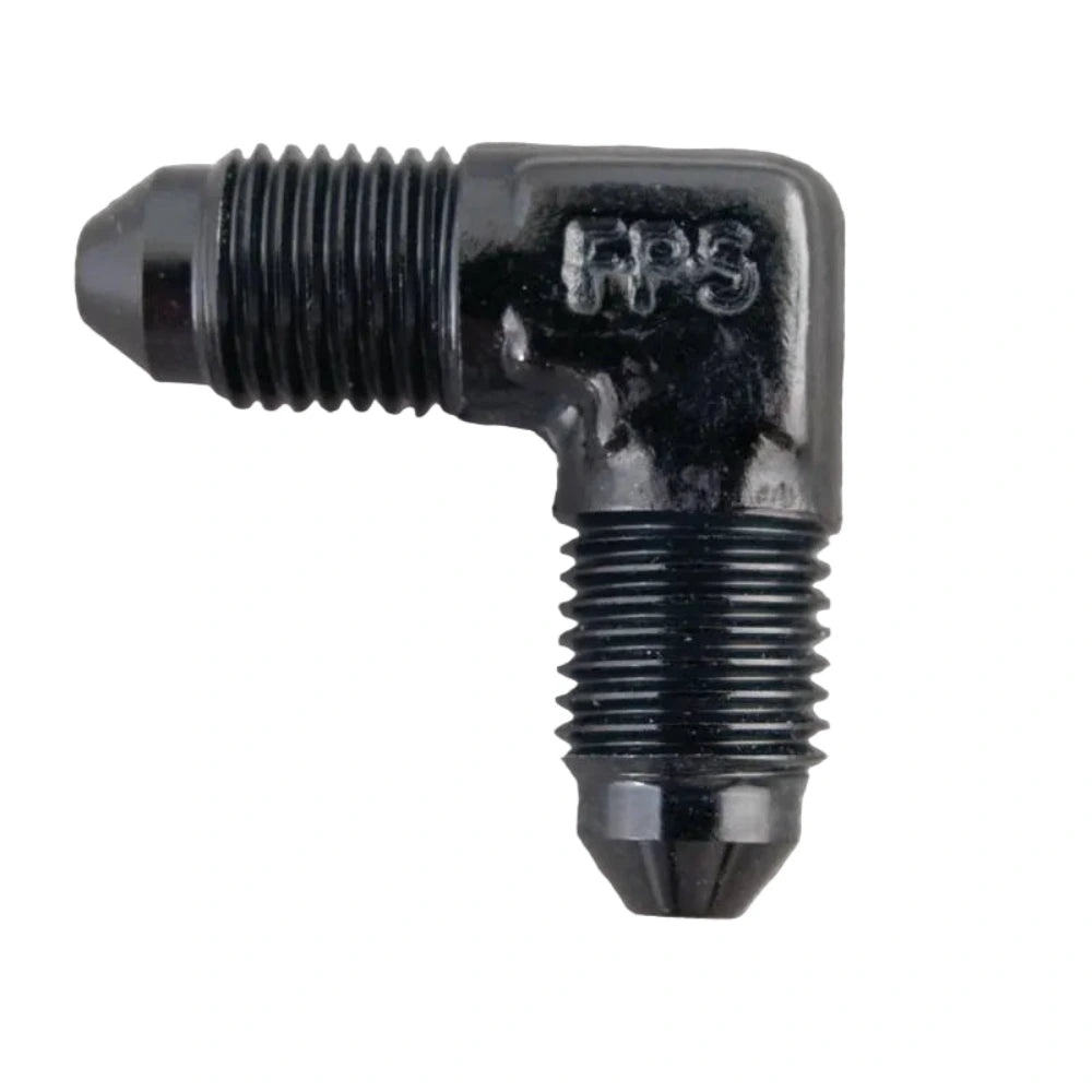 Fragola -8AN x 90 Degree Union Fitting - Black - Fragola 482108-BL