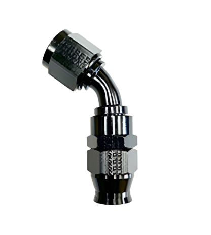 Fragola -6AN Real Street 30 Degree Hose End Black For PTFE Hose - Fragola 683006-BL