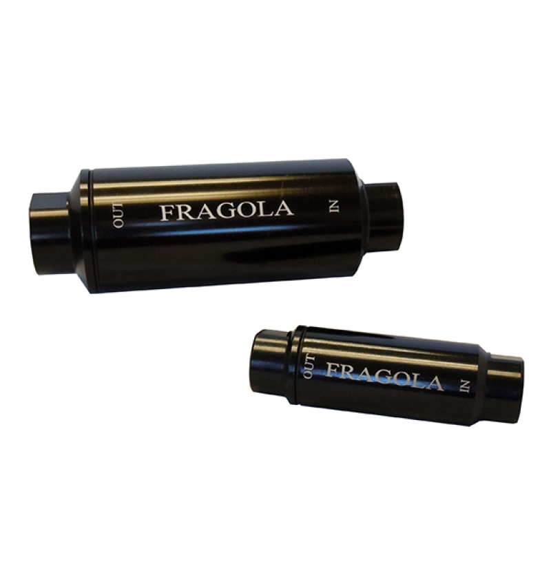 Fragola Fuel Filter -6AN In/Out 40 Micron. Black - Black Ops Auto Works