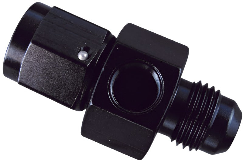 Fragola Inline Gauge Adapter -6AN Male x -6AN Fem - Black - Black Ops Auto Works
