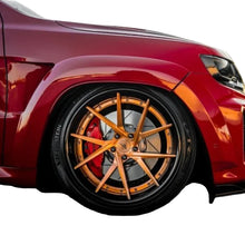 Load image into Gallery viewer, Side view showing widened stance with installed front fender wings