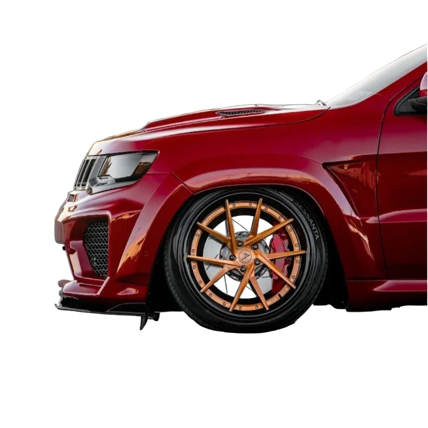 Top angle highlighting aerodynamic flow from hood to fender wing