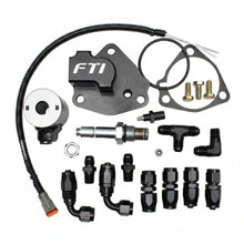 Load image into Gallery viewer, FTI Performance external charge pressure dump valve kit with fittings and hoses, product studio shot