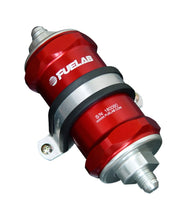Load image into Gallery viewer, Fuelab 818 In-Line Fuel Filter Standard -6AN In/Out 10 Micron Fabric - Red - Black Ops Auto Works