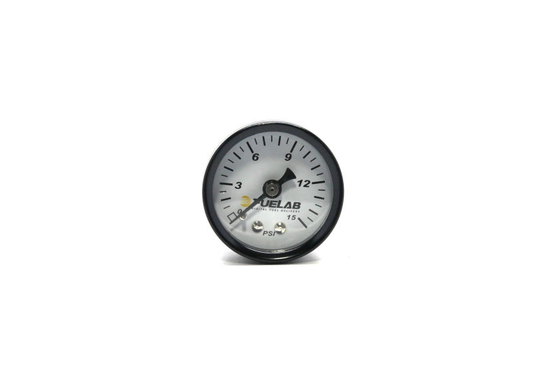 Fuelab 1.5in Carb Fuel Pressure Gauge - Range 0-15 PSI - Fuelab FLB71502