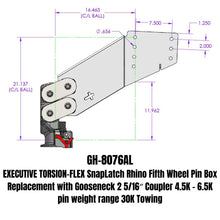 Load image into Gallery viewer, GEN-Y Hitch Gen-Y Executive Torsion-Flex Auto Rhino 5th Wheel Pin Box Rep w/Gooseneck 2-5/16in Coupler