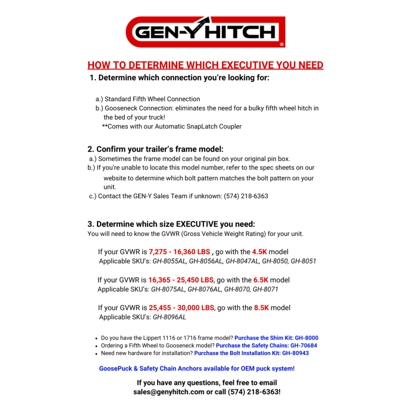 GEN-Y Hitch Gen-Y Executive Torsion-Flex Auto Rhino 5th Wheel Pin Box Rep w/Gooseneck 2-5/16in Coupler