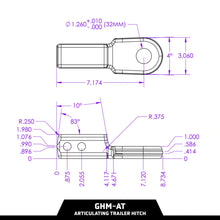 Load image into Gallery viewer, Gen-Y 2in Shank 4500 KG Australian Tounge/Ball Mount 32mm Hole Articulating Trailer Hitch - GEN-Y Hitch GHM-AT