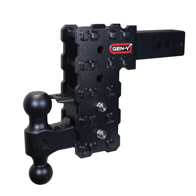 Gen-Y Phantom-X 2.5in Solid Shank 7.5in Drop 1.6K TW 16K Hitch w/GH-051 & GH-032 (No Flat Towing) - GEN-Y Hitch GH-2424X