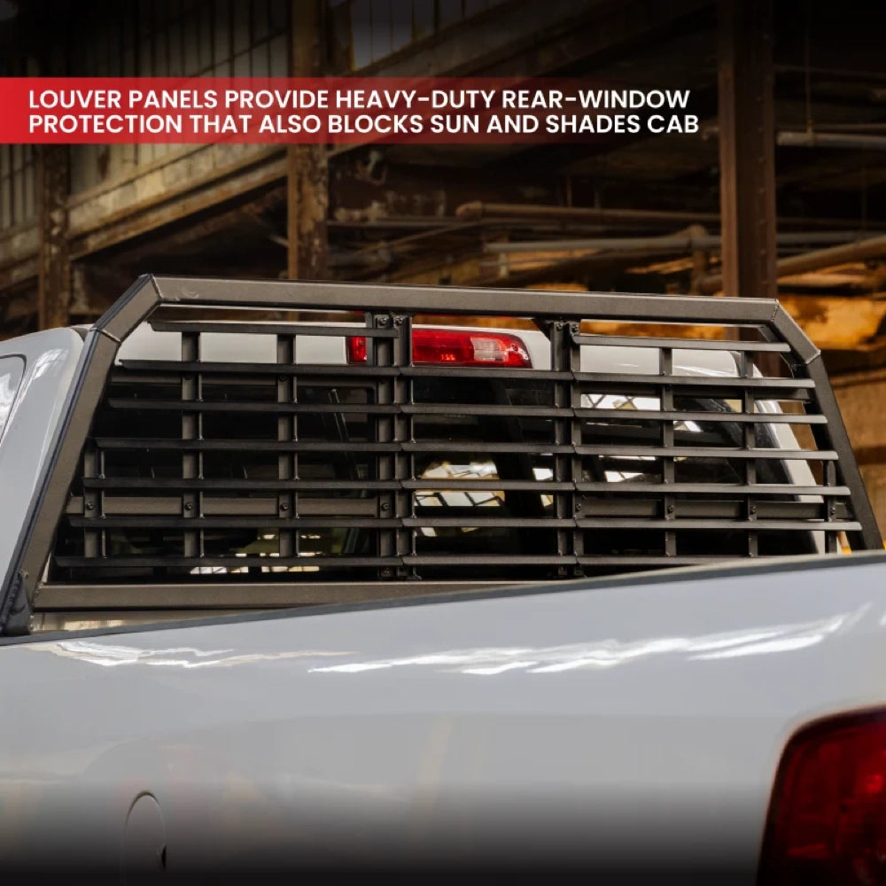 Gen-Y 17+ Ford F250/ F350 DEFIANCE Headache Rack Only - Black - GENGH-27001 - product view 2
