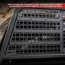 Load image into Gallery viewer, Gen-Y 20+ GMC GM 2500/3500 DEFIANCE Headache Rack/ 3-Louver Panels - Black - GENGH-29007 - product view 6