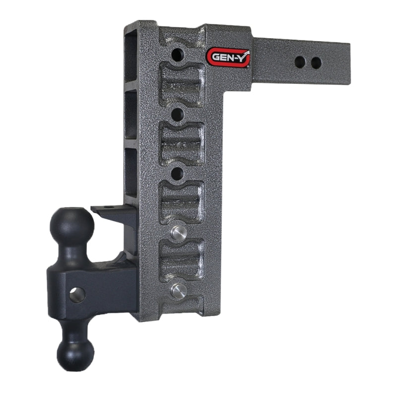 Gen-Y Mega Duty 2.5in Shank 12in Drop 3K TW 21K Hitch w/GH-061 Dual-Ball/GH-062 Pintle Lock - Black Ops Auto Works