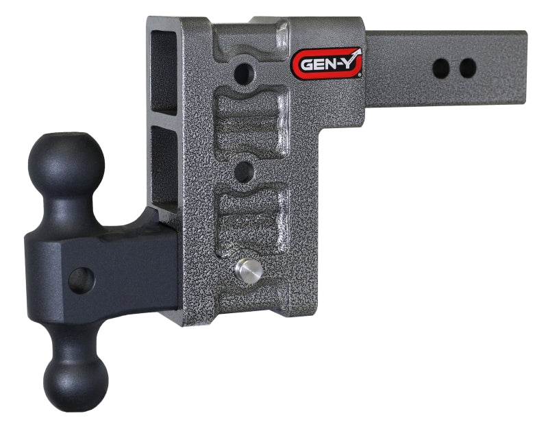 Gen-Y Mega Duty 2.5in Shank 6in Drop 3K TW 21K Hitch w/GH-061 Dual-Ball - Black Ops Auto Works