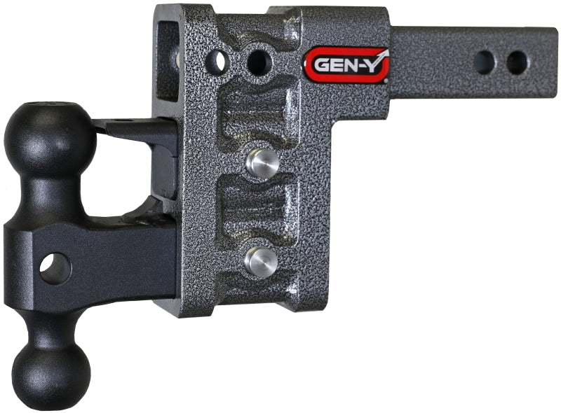 Gen-Y Mega Duty 2in Shank 5in Drop 2K TW 16K Hitch w/GH-051 Dual-Ball/GH-032 Pintle Lock - Black Ops Auto Works