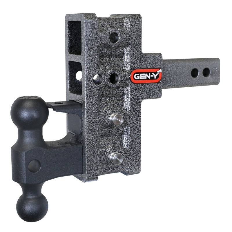 Gen-Y Mega Duty 2in Shank 5in Offset Drop 2K TW 16K Hitch w/GH-051 Dual-Ball/GH-032 Pintle Lock - Black Ops Auto Works