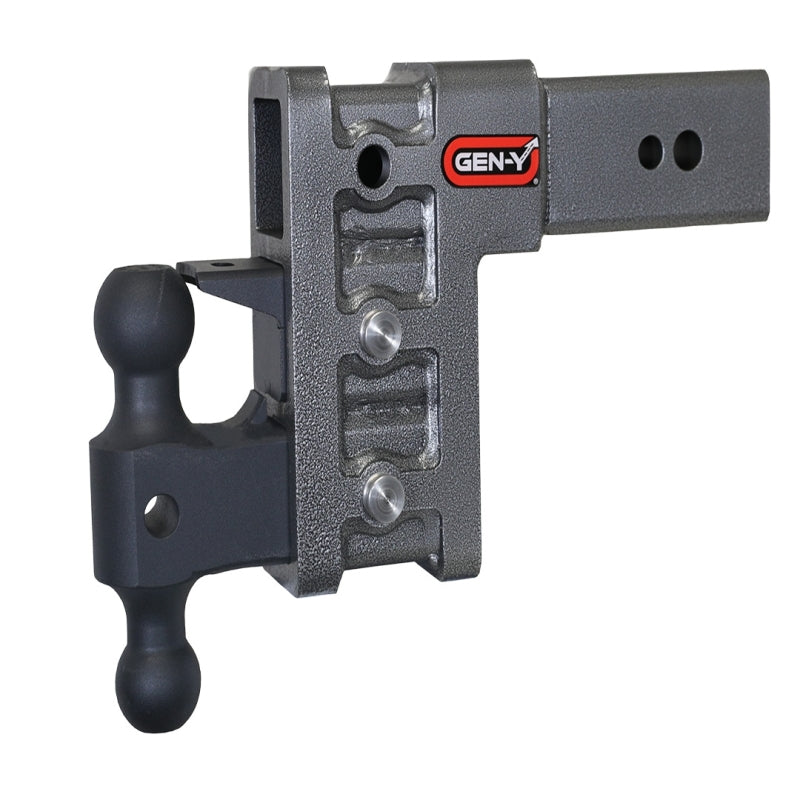Gen-Y Mega Duty 3in Shank 6in Drop 3500lb TW 32K Hitch w/GH-0161 Dual-Ball/GH-0162 Pintle Lock - Black Ops Auto Works