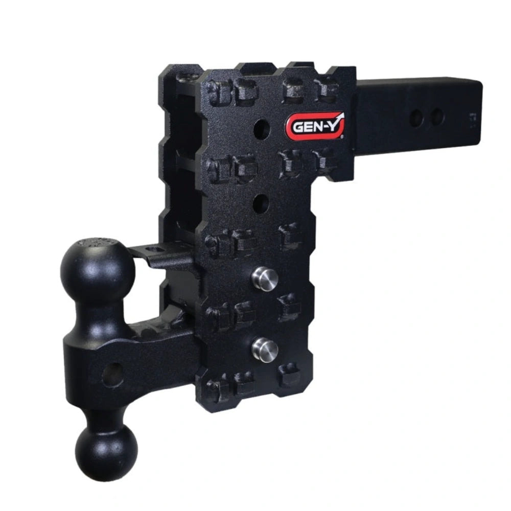 Gen-Y Phantom-X 2.5in Solid Shank 7.5in Drop 1.6K TW 16K Hitch w/GH-051 & GH-032 (No Flat Towing) - GEN-Y Hitch GH-2424X