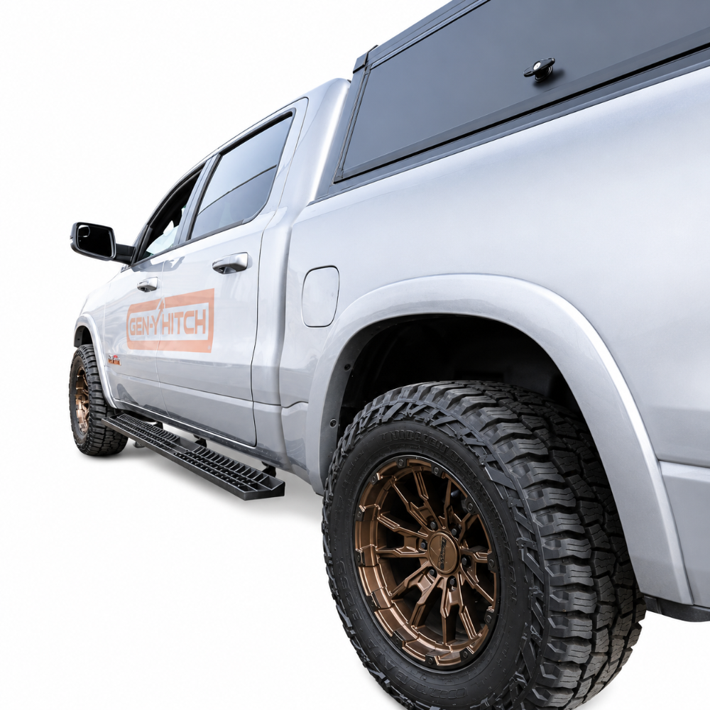 GEN-Y Hitch running boards for GM 1500 2500HD and 3500HD Crew Cab trucks