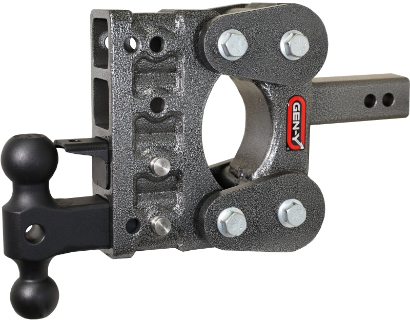 Gen-Y The Boss Torsion-Flex 2in Shank 5in Drop 10K Hitch w/GH-031 Dual-Ball/GH-032 Pintle Lock - Black Ops Auto Works
