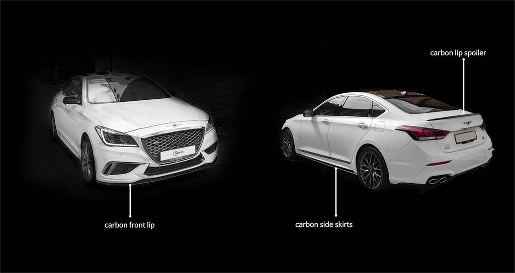 Genesis G80 Carbon Fiber Front Lip - Black Ops Auto Works