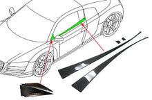Load image into Gallery viewer, German Rush door trim kit in carbon fiber angle on a 2007-2014 Audi R8, image 3