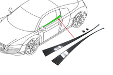 Load image into Gallery viewer, German Rush door trim kit in carbon fiber view on a 2007-2014 Audi R8, image 7
