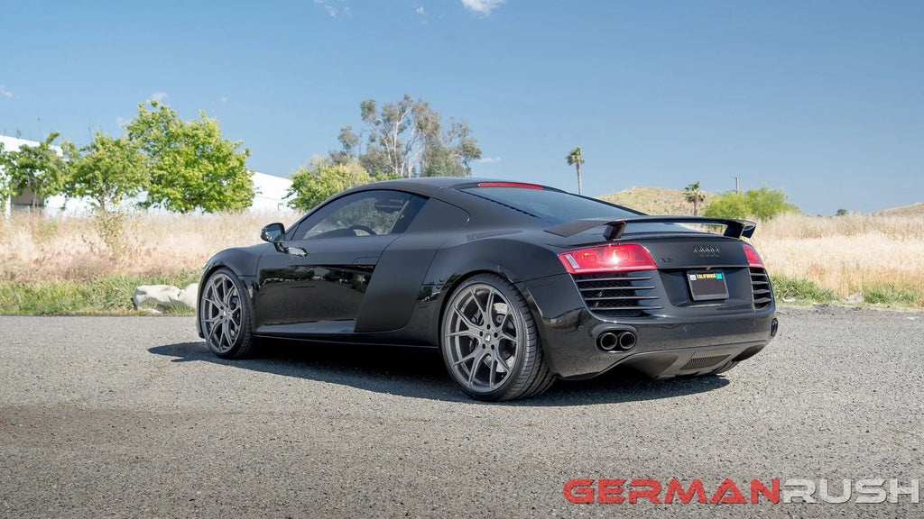 German Rush rear wing in carbon fiber angle on a 2007-2015 Audi R8, image 3