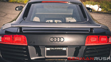 Load image into Gallery viewer, German Rush rear wing in carbon fiber installed on a 2007-2015 Audi R8, image 1
