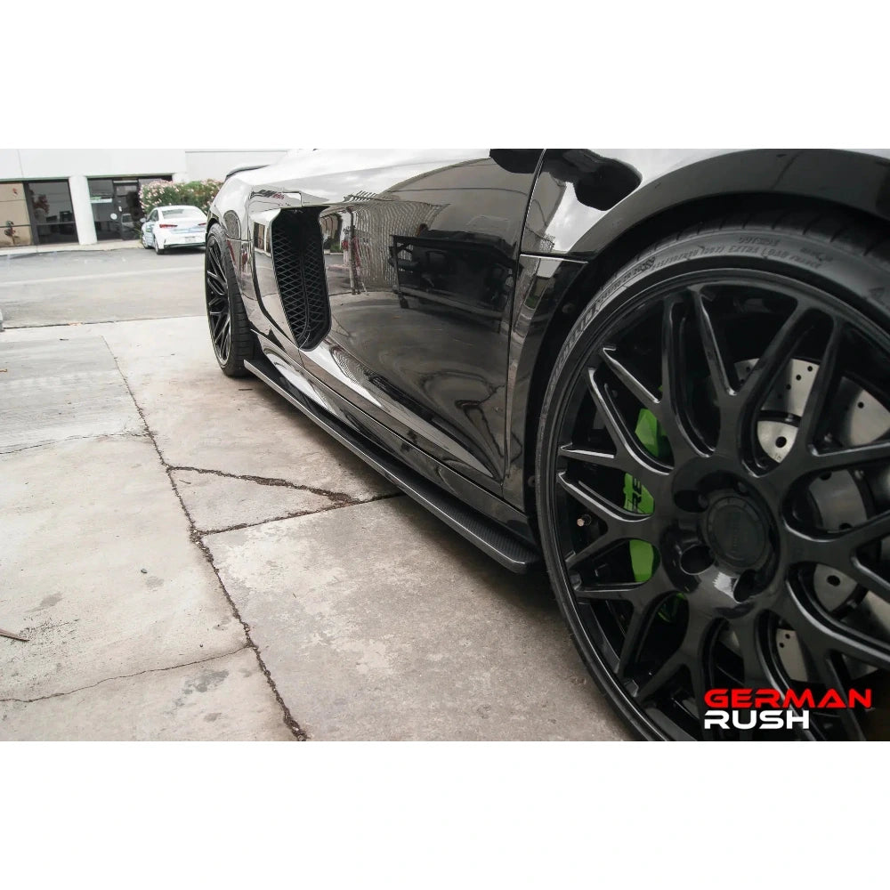 German Rush Carbon Fiber Side Splitter Kit for 2007-2015 Audi R8 - German Rush GR8CFSSPLT0714