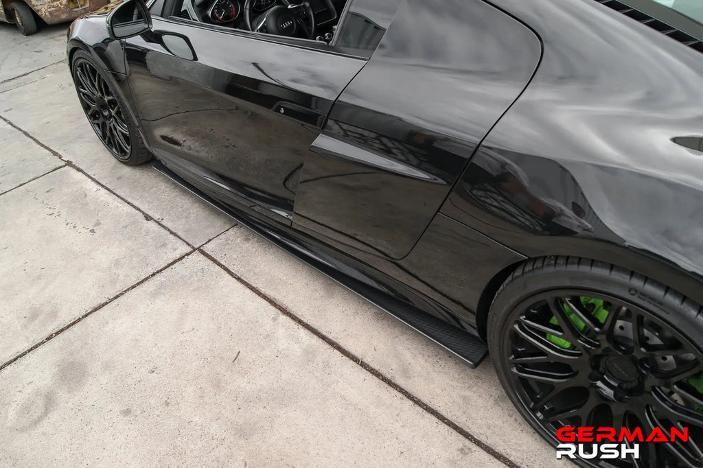 German Rush side splitters in carbon fiber front on a 2007-2015 Audi R8, image 8