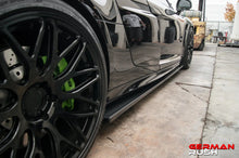 Load image into Gallery viewer, German Rush side splitters in carbon fiber installed on a 2007-2015 Audi R8, image 1