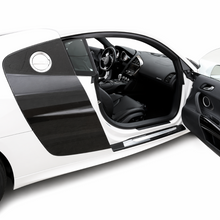 Load image into Gallery viewer, German Rush side blades in carbon fiber angle on a 2007-2015 Audi R8, image 3