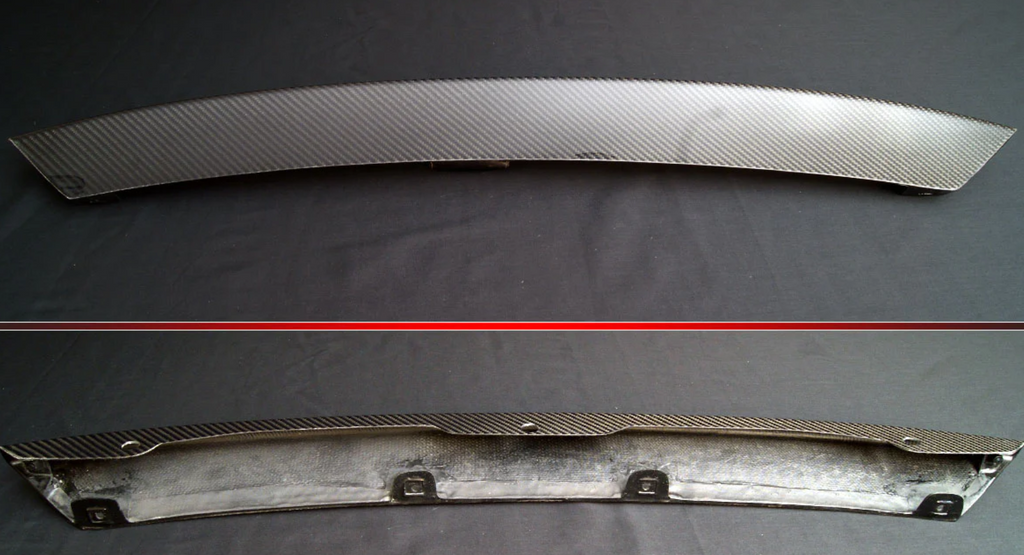 German Rush front splitter in carbon fiber installed on a 2014-2016 Jaguar F-Type, image 1