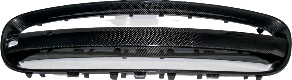 German Rush grille kit in carbon fiber installed on a 2014-2016 Jaguar F-Type, image 1