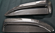 Load image into Gallery viewer, German Rush hood vents in carbon fiber angle on a 2014-2016 Jaguar F-Type, image 3