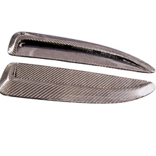 Load image into Gallery viewer, German Rush hood vents in carbon fiber installed on a 2014-2016 Jaguar F-Type, image 1