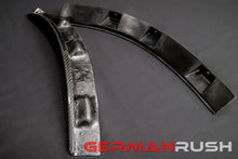 Load image into Gallery viewer, German Rush rear side splitters in carbon fiber installed on a 2014-2016 Jaguar F-Type, image 1