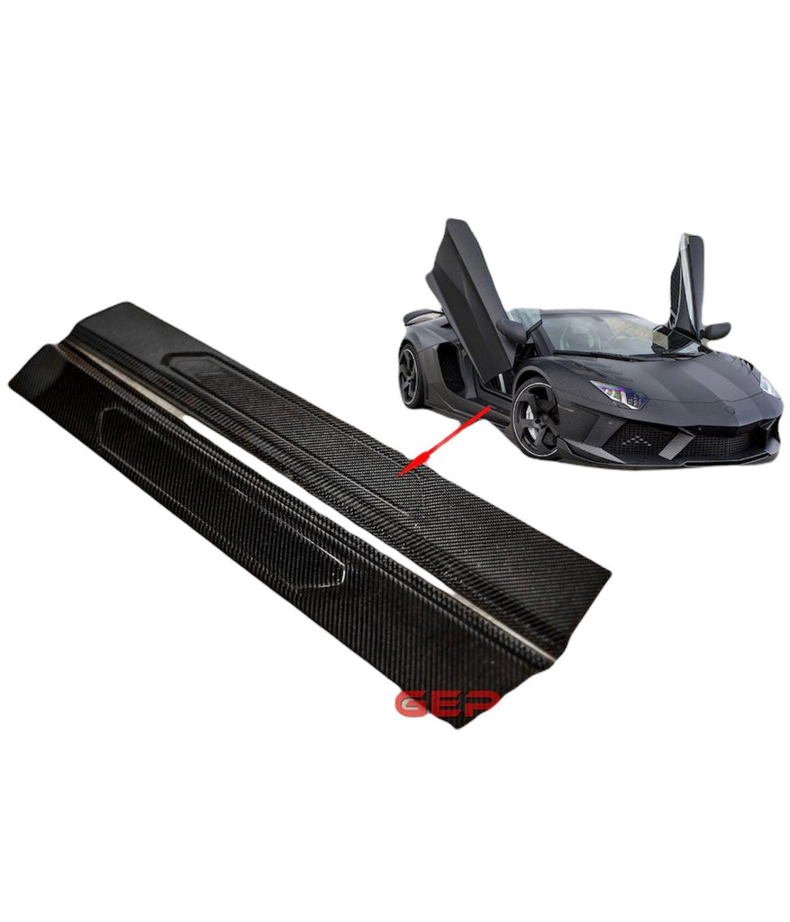 German Rush door sills in carbon fiber detail on a 2011-2019 Lamborghini Aventador, image 2