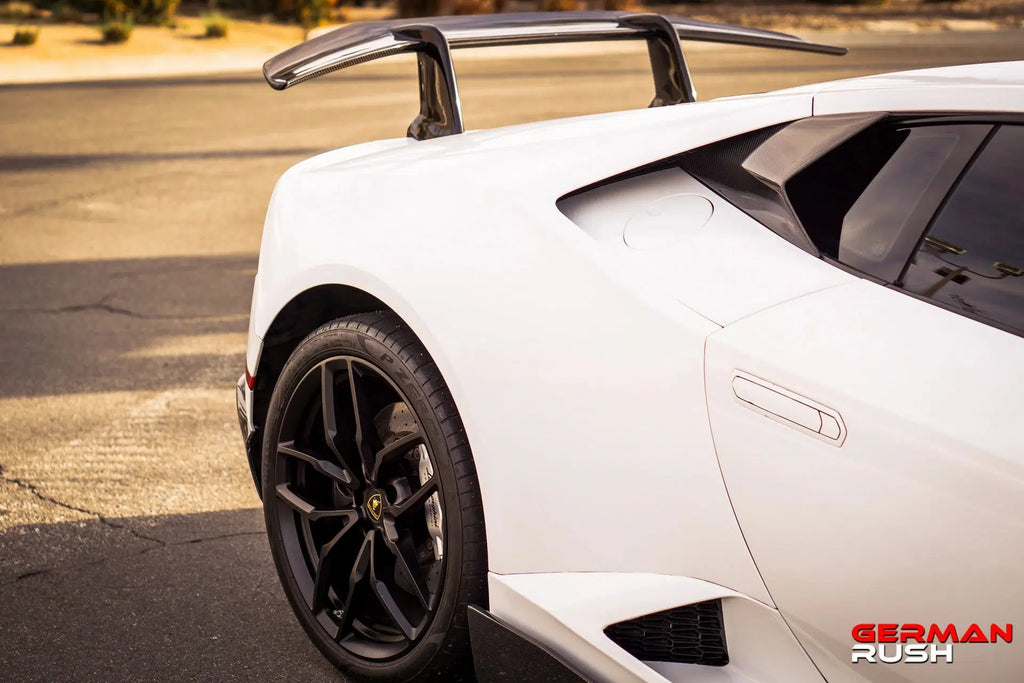 German Rush window vents in carbon fiber fitted on a 2014-2019 Lamborghini Huracan, image 4