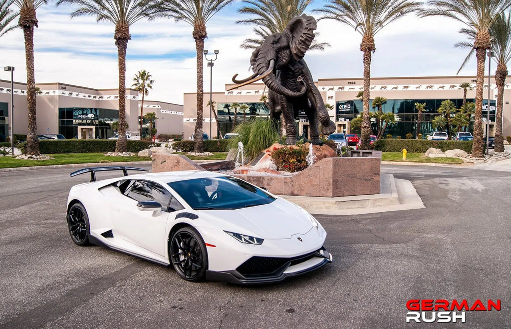 German Rush window vents in carbon fiber rear on a 2014-2019 Lamborghini Huracan, image 9