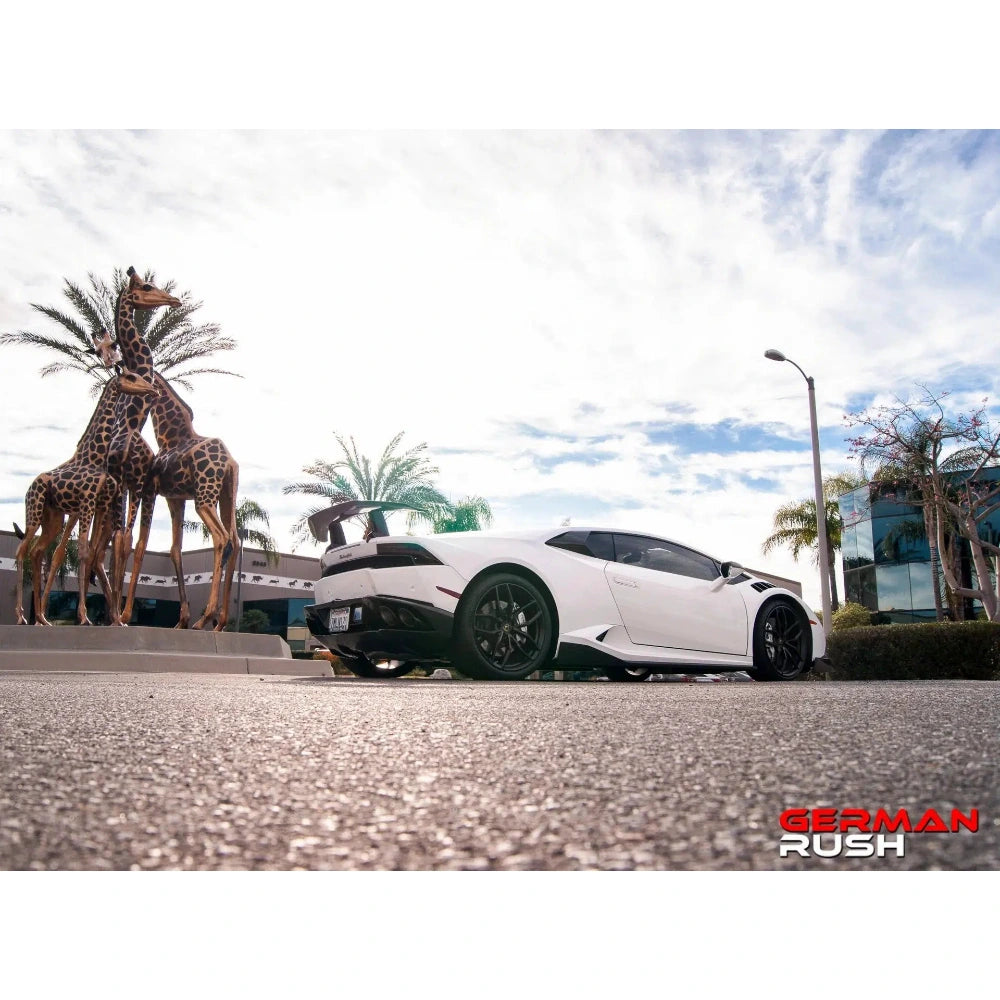 German Rush Carbon Fiber Side Skirts for 2014-2019 Lamborghini Huracan - German Rush GRLHCFGRCPSS1419