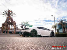 Load image into Gallery viewer, German Rush side skirts in carbon fiber profile on a 2014-2019 Lamborghini Huracan, image 5