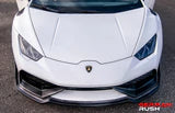 Load image into Gallery viewer, German Rush front splitter in carbon fiber fitted on a 2014-2019 Lamborghini Huracan, image 4