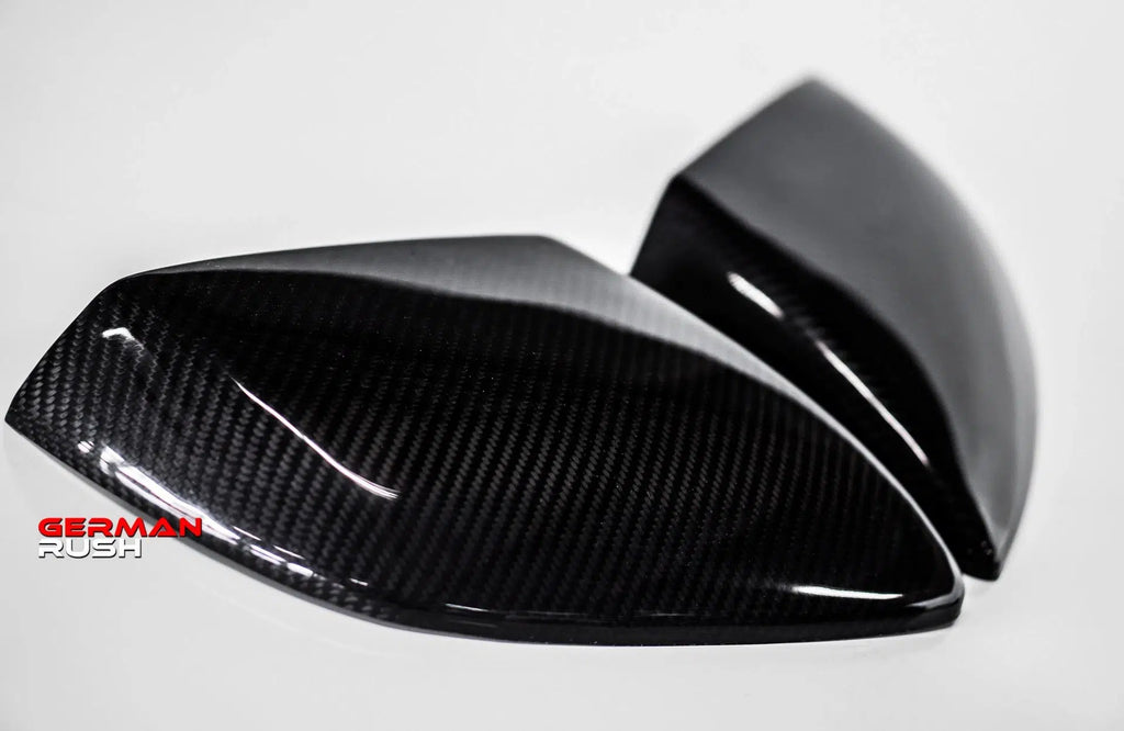 German Rush mirror covers in carbon fiber profile on a 2014-2019 Lamborghini Huracan, image 5