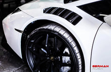 Load image into Gallery viewer, German Rush front fenders in carbon fiber fitted on a 2014-2019 Lamborghini Huracan, image 4